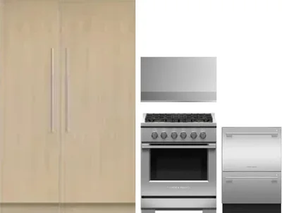 5 Piece Package Includes Refrigerator, Freezer, Range, Hood And Dishwasher